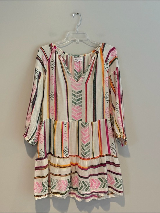 Velvet by Graham & Spencer Dresses & Skirts - Velvet by Graham & Spencer Cream Boho Tiered Dress Size M